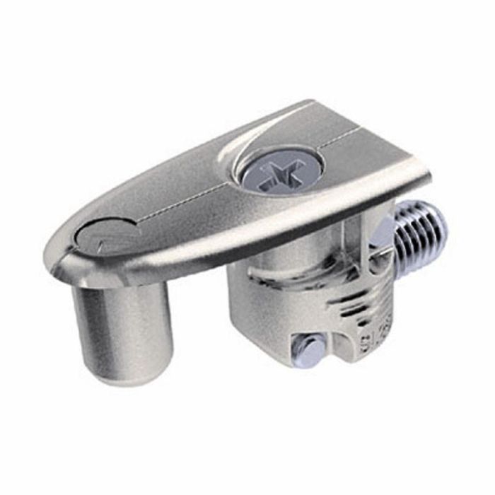 Italiana Ferramenta Elefant Soporte de Unión para tableros de 25mm, Zamak Níquel - Fácil montaje y alta sujeción