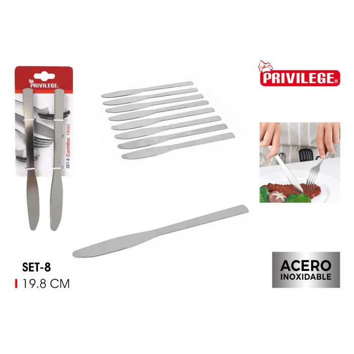 Set de 8 Cuchillos Privilege para Mesa (24 Cajas) Set de 8 Cuchillos Privilege para Mesa (24 Cajas)