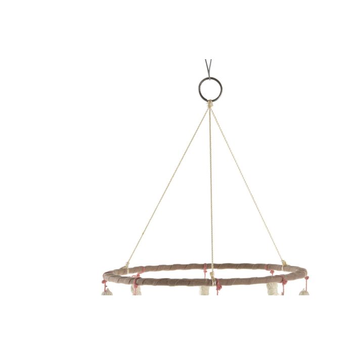 DKD Home Decor Decoración Colgante Boho Crema Multicolor. Material: Poliéster y Algodón. Medidas: 16x60x16 cm. Pack 4 Unidades Surtidas 1