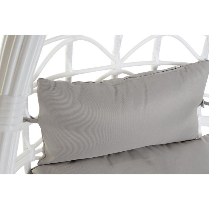 Sillon Colgante Terraza Y Jardin DKD Home Decor Blanco Crudo 70 x 110 x 90 cm 2