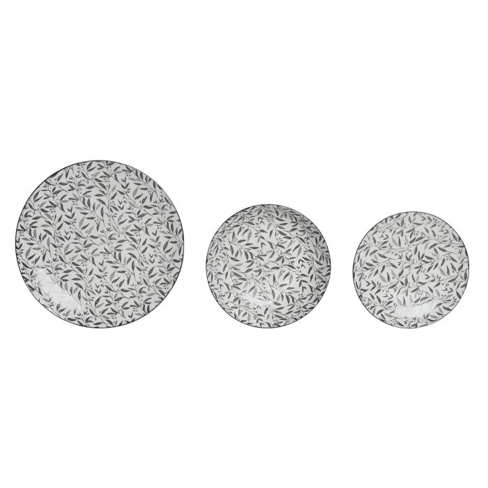 DKD Home Decor Vajilla Oriental Gris Claro Porcelana 27x27x2 cm Set 18 Piezas DKD Home Decor Vajilla Oriental Gris Claro Porcelana 27x27x2 cm Set 18 Piezas