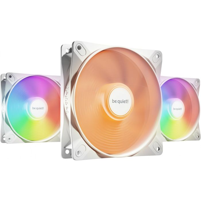 be quiet! LX Ventiladores LIGHT WINGS 120mm PWM High-Speed Triple-Pack Blanco para Carcasa PC, 3 unidades
