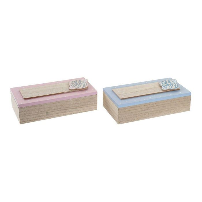 Caja DKD Home Decor Natural 6 x 9 x 22 cm (2 Unidades)