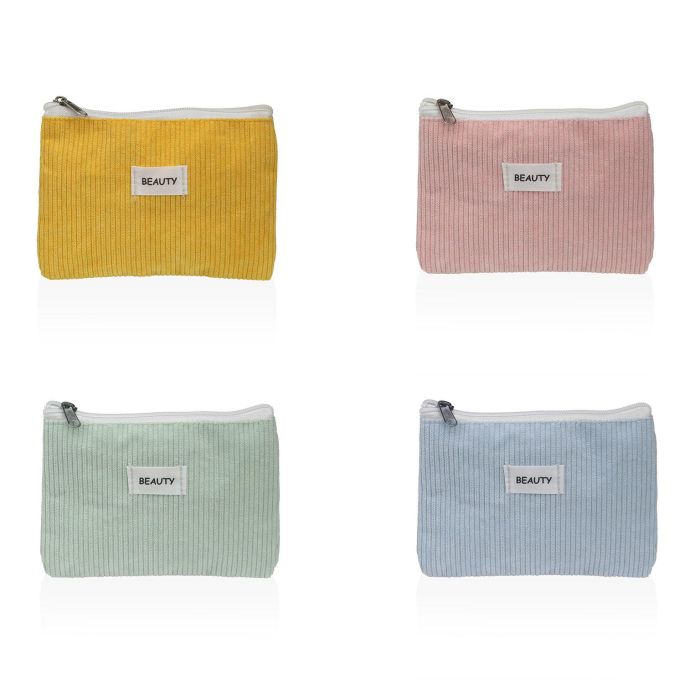 Neceser Corduroy Amarillo 17X12Cm Versa (4 Unidades) 2 Neceser Corduroy Amarillo 17X12Cm Versa (4 Unidades) 2