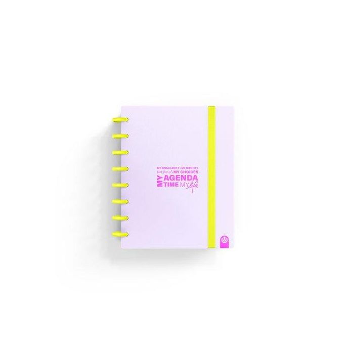 Agenda Carchivo Ingeniox My Week No Fechado Tapa Pp Con Goma A5 S/V Neon Pastel Malva