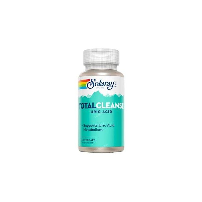 SOLARAY Total Cleanse Uric Acid, 60 Cápsulas con Cerezo, Cúrcuma y Apio para el Exceso de Ácido Úrico, Fórmula Vegana