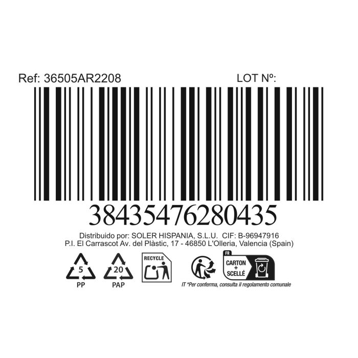 Inde Cesta Cónica Mimbre Redonda con Asa Ø22x8 cm (12 Unidades)