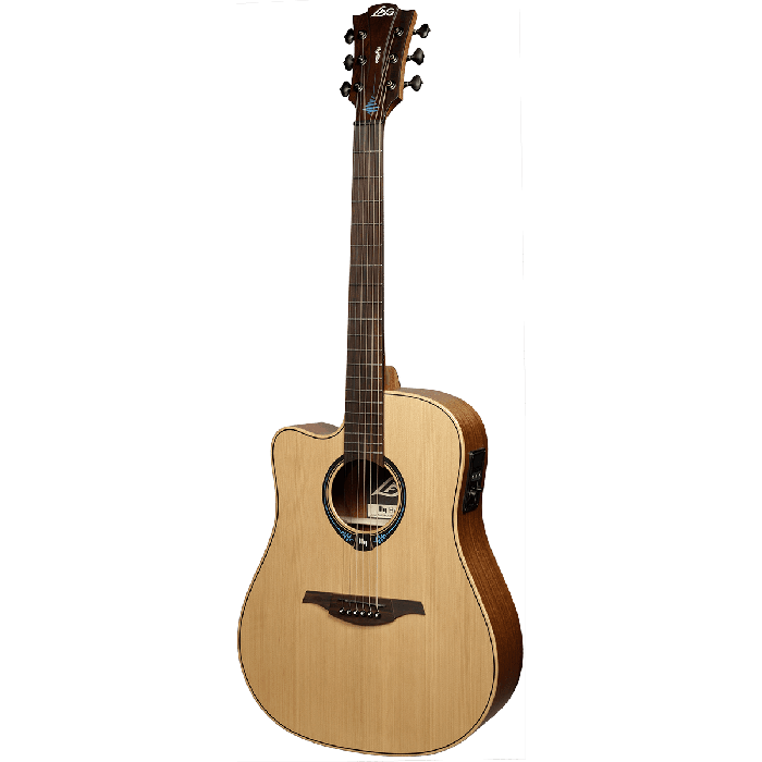 Guitarra Acústica Lâg Dreadnought Hyvibe 10 A/E Cutaway Con Funda Delux - Zurdos 2
