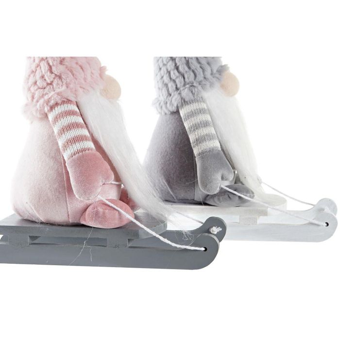 Figura Navidad Fantasia DKD Home Decor Rosa Gris 25 x 35 x 15 cm (2 Unidades) 1 Figura Navidad Fantasia DKD Home Decor Rosa Gris 25 x 35 x 15 cm (2 Unidades) 1