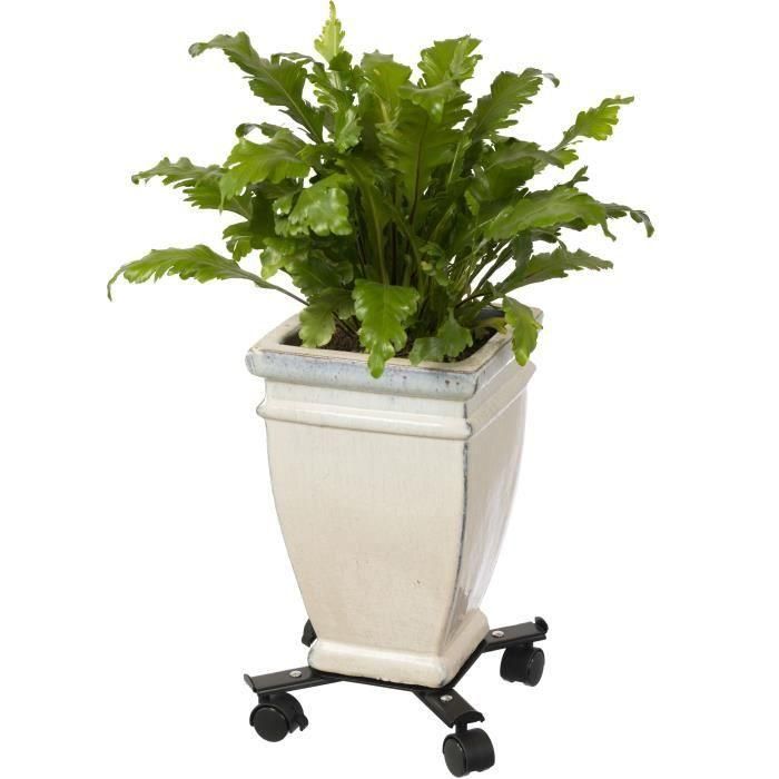 NATURE Estantería enrollable para plantas extensibles - Metal negro - H6 x 34/51 x 34/51 cm 5 NATURE Estantería enrollable para plantas extensibles - Metal negro - H6 x 34/51 x 34/51 cm 5