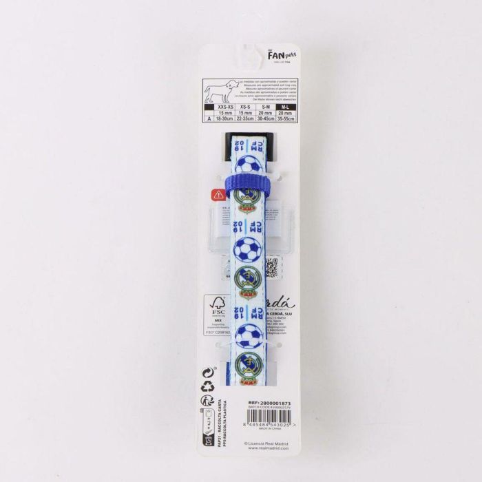 Cerdá T4M:M/L Collar para Perros Real Madrid Talla M-L Azul 2