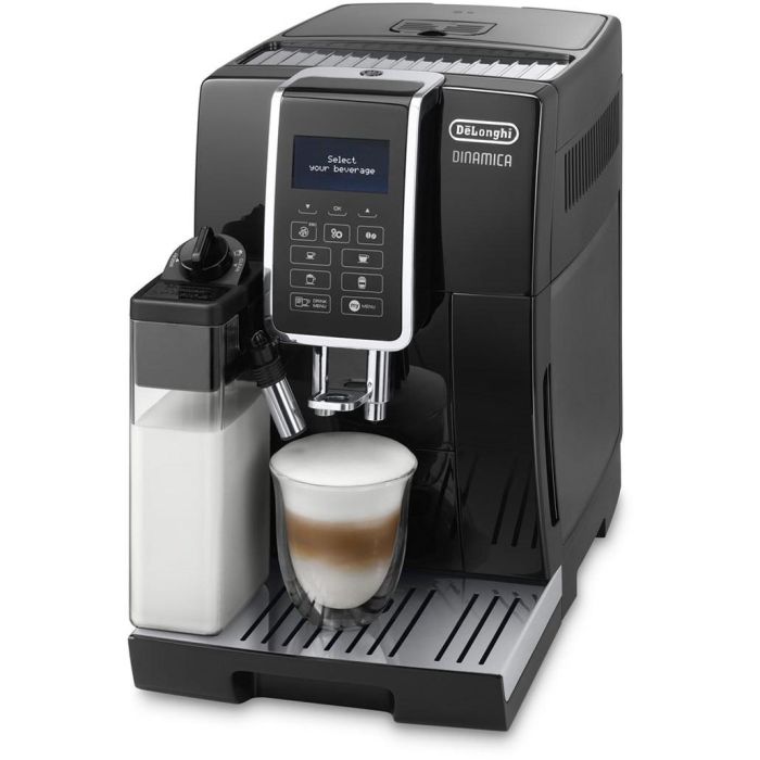 DeLonghi Dinamica ECAM 350.55.B Cafetera Superautomática con Molinillo Integrado y Espumador de Leche, Negro/Acero Inoxidable 1