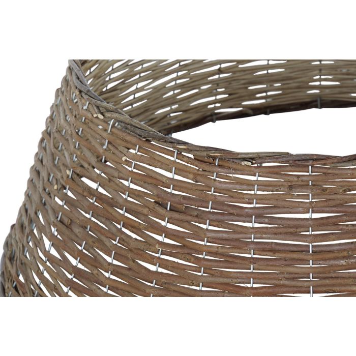 DKD Home Decor Base para Árbol de Navidad de Mimbre Natural y Blanco con Estilo Alpino de 72x72x27 cm (Pack 2 Unidades) 2 DKD Home Decor Base para Árbol de Navidad de Mimbre Natural y Blanco con Estilo Alpino de 72x72x27 cm (Pack 2 Unidades) 2
