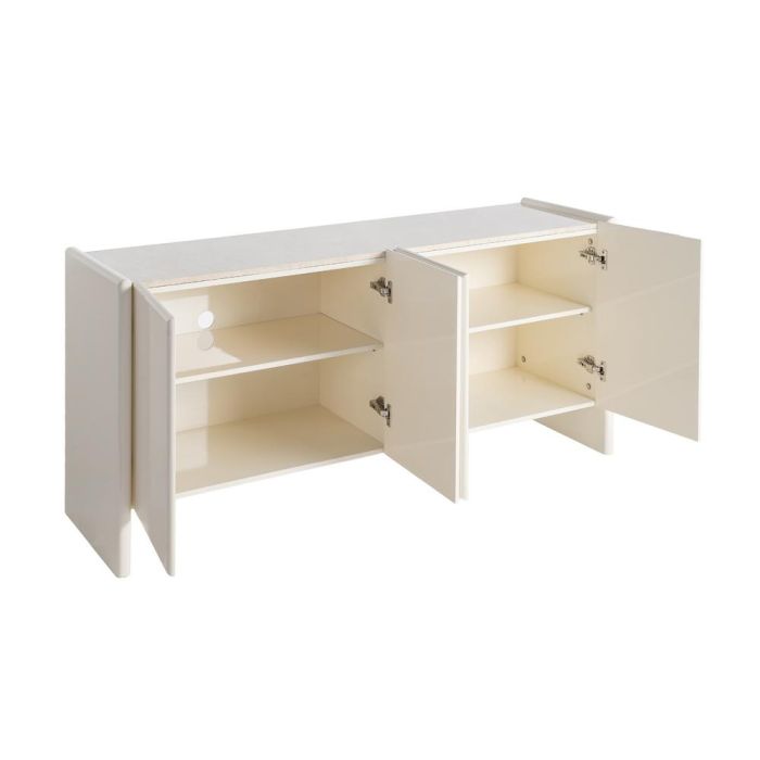 Aparador Lacado Crema Mármol-Dm Salón 163 X 45 X 75 cm