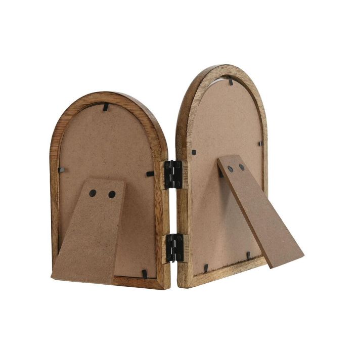 DKD Home Decor National 24b Marco de Fotos Tropical 10x15 cm Madera Mango y Cristal Natural Set de 2 (2.5x20x27 cm) 1