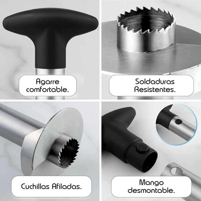 Quttin Descorazonador de Piña - 9.6 cm Ancho x 8.4 cm Alto x 25.4 cm Largo (24 Unidades) 7 Quttin Descorazonador de Piña - 9.6 cm Ancho x 8.4 cm Alto x 25.4 cm Largo (24 Unidades) 7