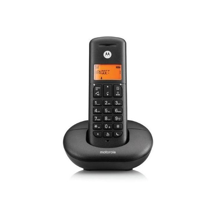 Motorola Teléfono Inalámbrico E201 DECT Digital Negro