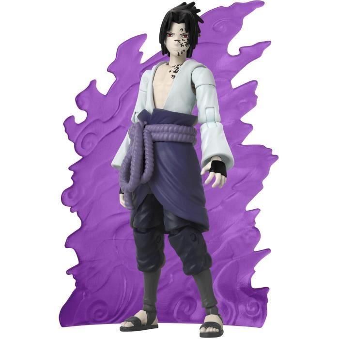 Bandai Figura de Acción Coleccionable Sasuke Uchiha Naruto Shippuden Anime Heroes Beyond 17 cm, detallada y articulada con accesorios 2