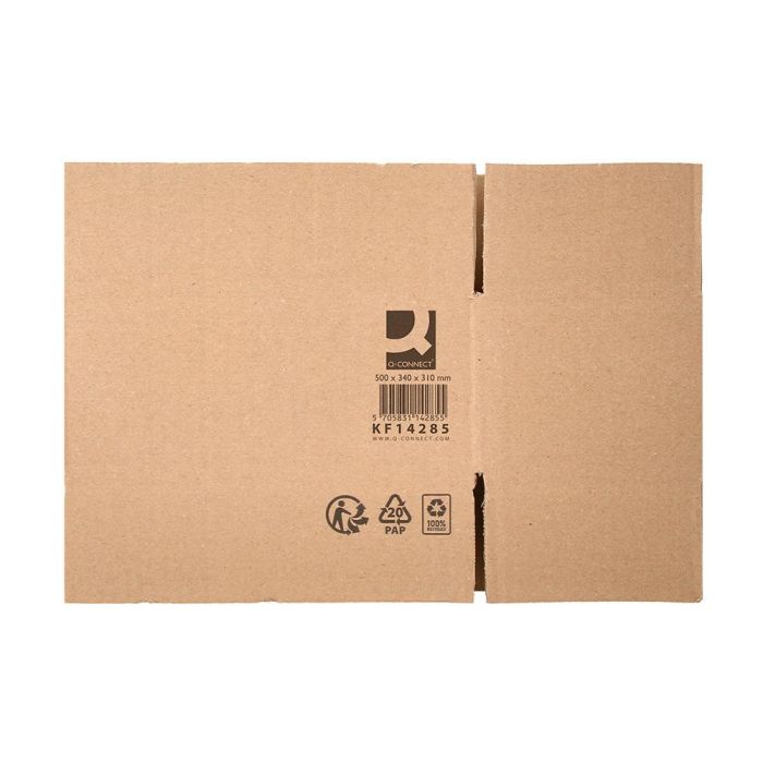 Caja Para Embalar Q-Connect Americana Ultrarresistente Carton Reciclado Canal Doble 7 mm Color Kraft 500x340x310 mm 15 unidades 1