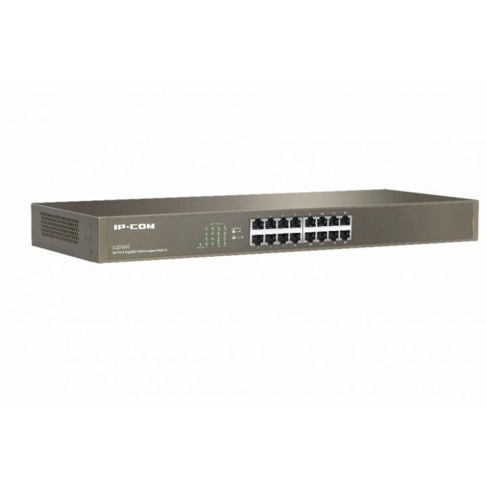 IP-COM G1016G Switch de Red No Administrado, Capa L2, 16 Puertos Gigabit Ethernet (10/100/1000), 32 Gbps, Montaje en Rack 1U, Color Bronce IP-COM G1016G Switch de Red No Administrado, Capa L2, 16 Puertos Gigabit Ethernet (10/100/1000), 32 Gbps, Montaje en Rack 1U, Color Bronce