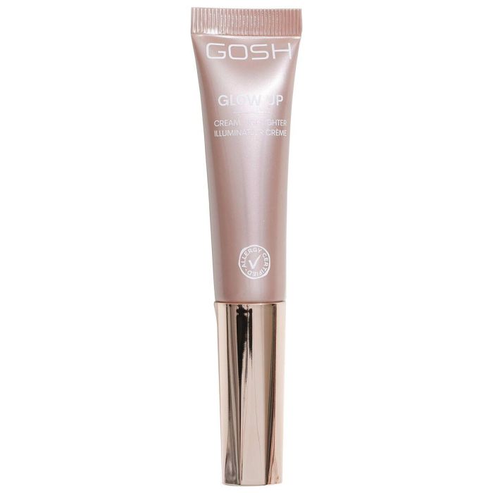 Gosh #001 Iluminador GLOW UP en Crema, Tono Pearl, con Pigmentos Perlados, Brillo Radiante, Tubo con Esponja Integrada 14ml Vegano