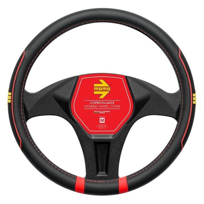 Funda Volante Momo Fast Black-Red M 38-39 cm MOMLSWC0FASBR