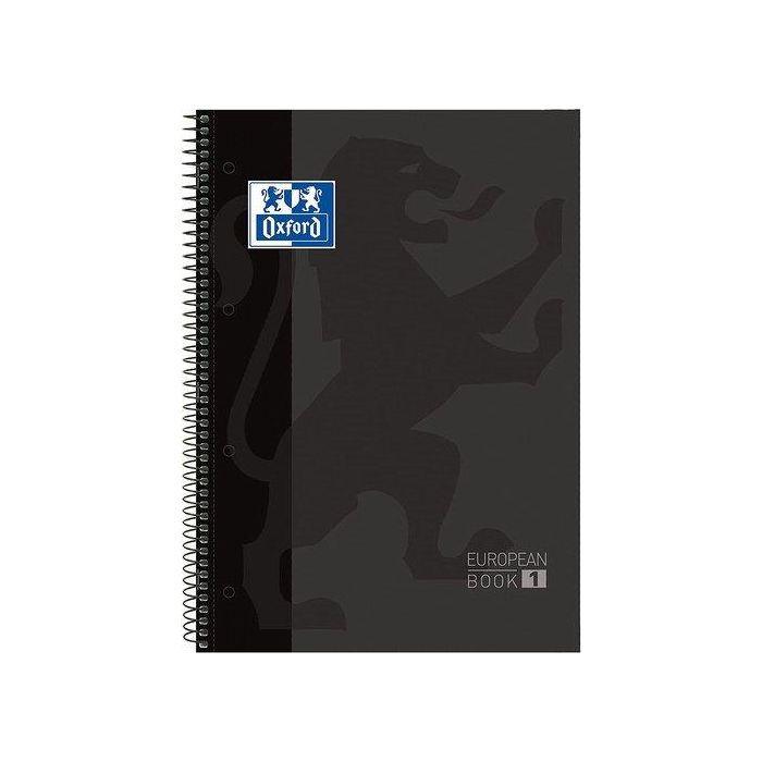 Bloc Oxford School Eu.Book 1 Micro.Tapa Extra A4+ 80H Horizontal 90G Negro (Set de 10)