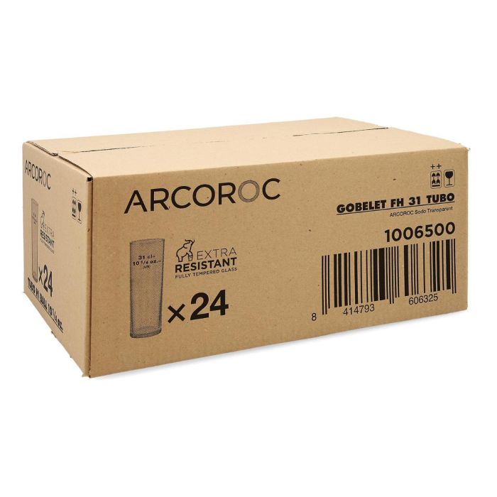 Arcoroc Caja 24 Vasos Tubo Altos Vidrio Templado 30 cL 4 Arcoroc Caja 24 Vasos Tubo Altos Vidrio Templado 30 cL 4