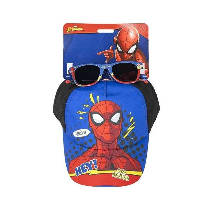 Cerdá Set Gorra Spiderman Infantil 53 cm y Gafas de Sol para Niños de 2 a 8 Años - Azul 0 Cerdá Set Gorra Spiderman Infantil 53 cm y Gafas de Sol para Niños de 2 a 8 Años - Azul 0