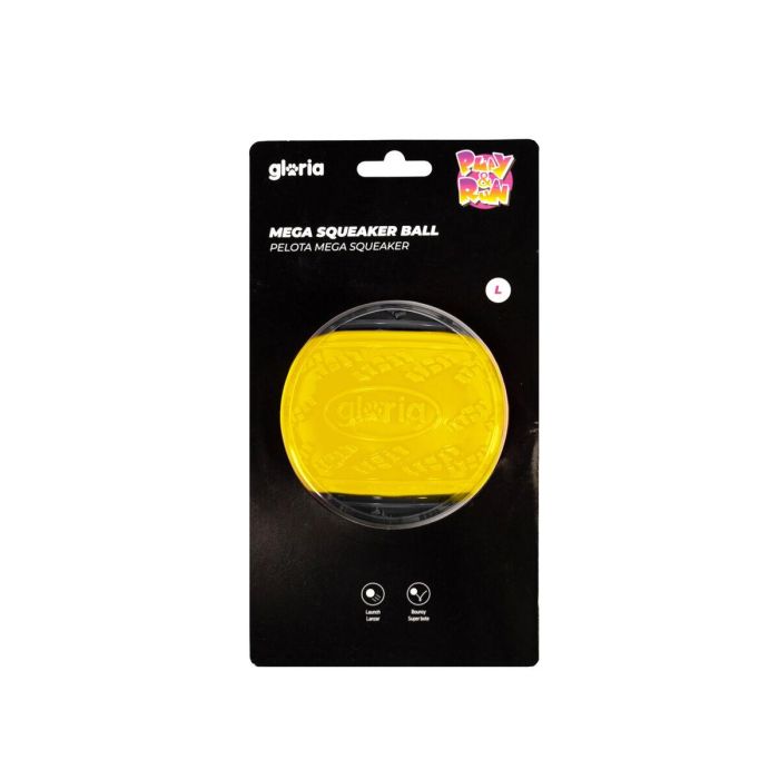 Play And Run Pelota Mega Squeaker L 8.89 cm Amarilla-Gris 0 Play And Run Pelota Mega Squeaker L 8.89 cm Amarilla-Gris 0