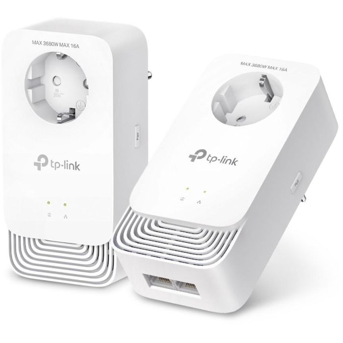 TP-Link PG2400P Kit Powerline Gigabit Ethernet 1428 Mbit/s G.hn con Enchufe Integrado, Rango 300m (2 unidades)