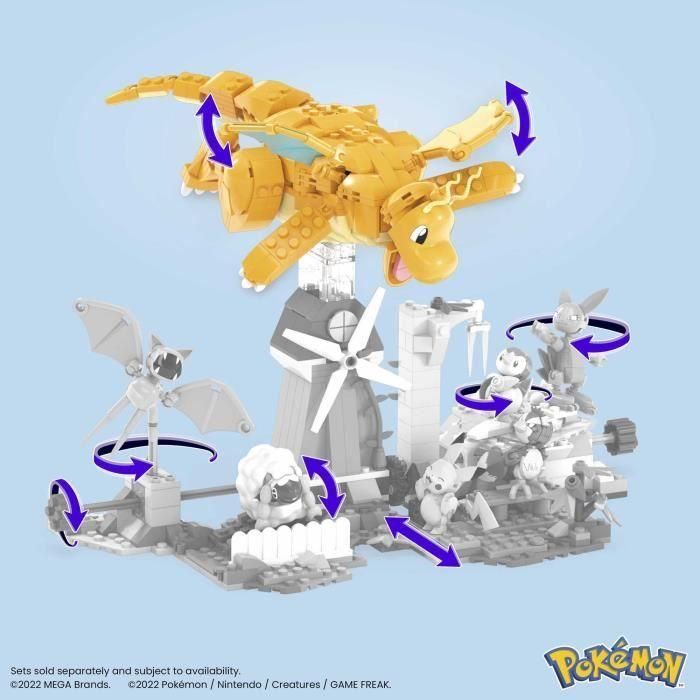 Mega Construx MATHKT25 Pokémon Dracolosse Set de construcción para edades 6+ 4