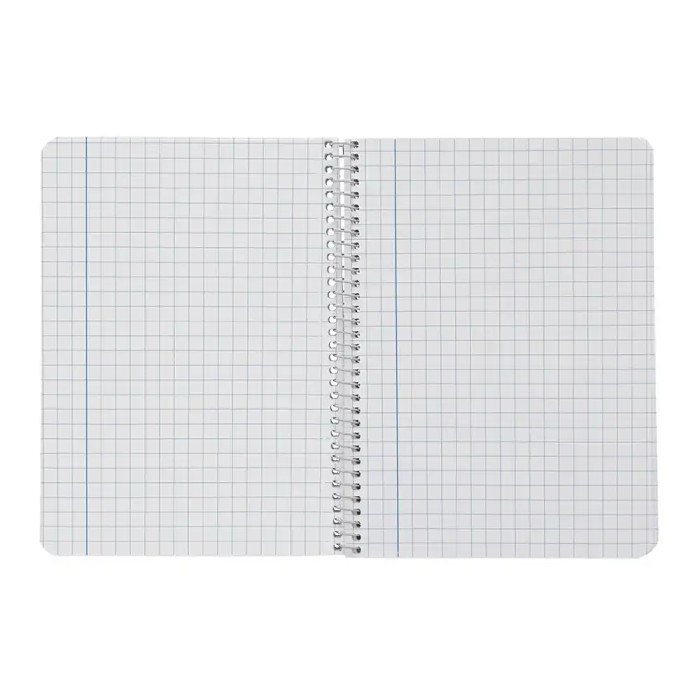 Liderpapel Cuaderno espiral A4 Smart, tapa blanda, 80 hojas, cuadro 8 mm, 75gr, con margen, colores surtidos 6