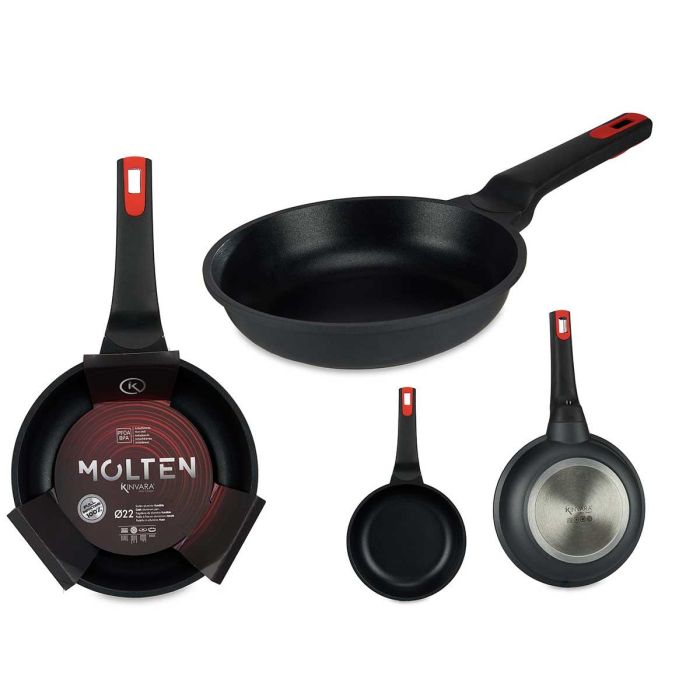 Sartén Kinvara 22 cm aluminio fundido, apto inducción, libre de PFOA y BPA (6 Unidades) Sartén Kinvara 22 cm aluminio fundido, apto inducción, libre de PFOA y BPA (6 Unidades)