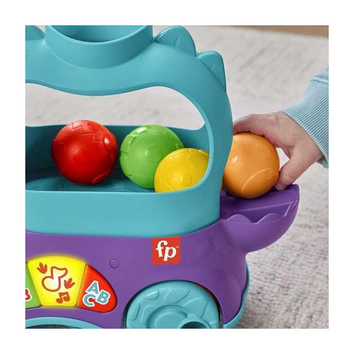 Dinosaurio de juguete arrastre fisher-price. con luces y sonidos. incluye bolas 2 Dinosaurio de juguete arrastre fisher-price. con luces y sonidos. incluye bolas 2