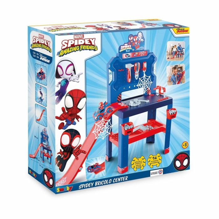 Smoby SMO3032163607427 Banco de trabajo Spidey a partir de 3 años 6