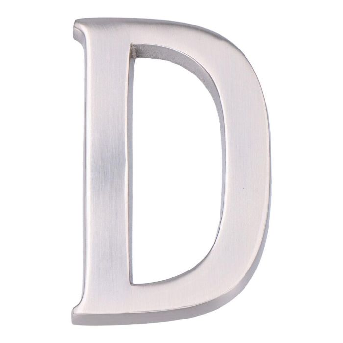 Edm Letra D Níquel Mate 10cm Fijación Invisible 0 Edm Letra D Níquel Mate 10cm Fijación Invisible 0