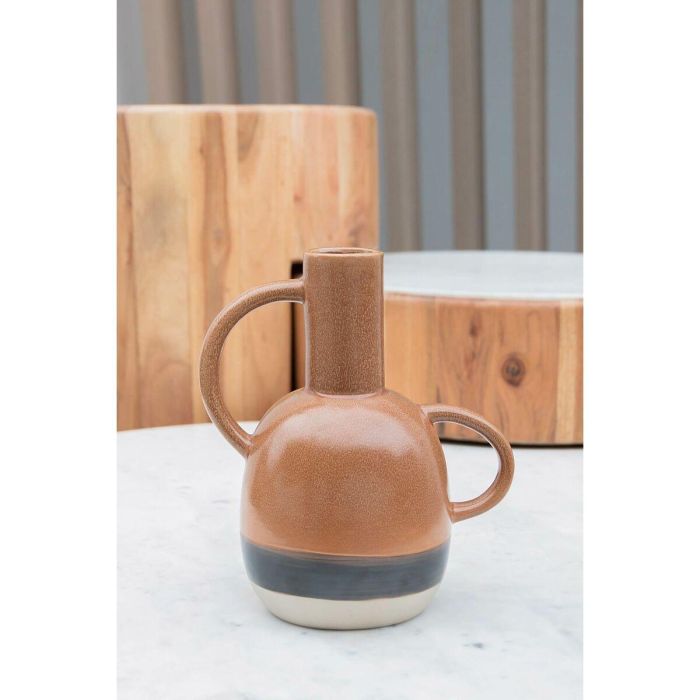 Jarron Boho DKD Home Decor Gris Terracota 12 x 22.6 x 19.5 cm (3 Unidades) 1 Jarron Boho DKD Home Decor Gris Terracota 12 x 22.6 x 19.5 cm (3 Unidades) 1