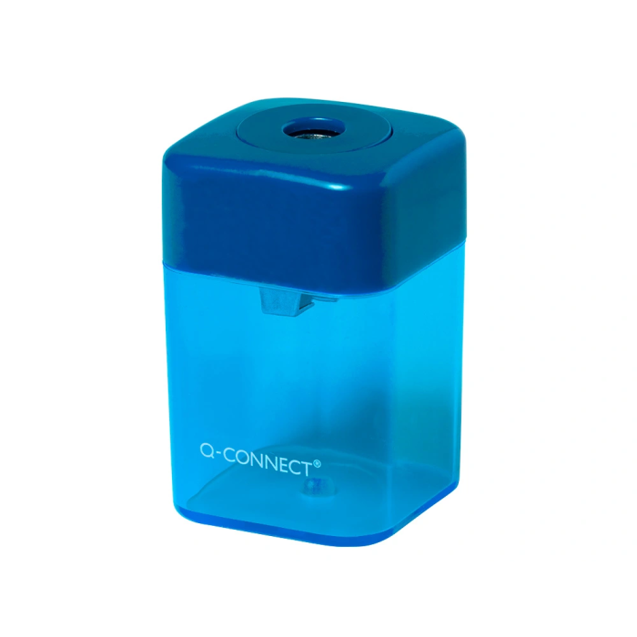 Q-connect Sacapuntas Metálico 1 Uso con Depósito para Virutas Colores Surtidos 3