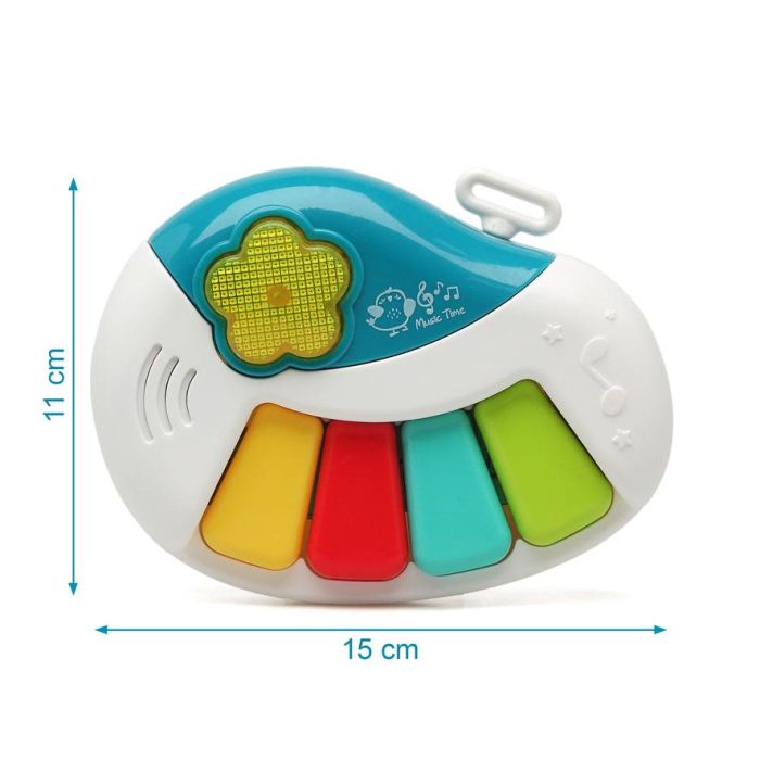 KioKids Piano Musical Infantil con Luces y Melodías - Juguete Educativo para Bebés +6 Meses, Plástico Resistente, Multicolor 2