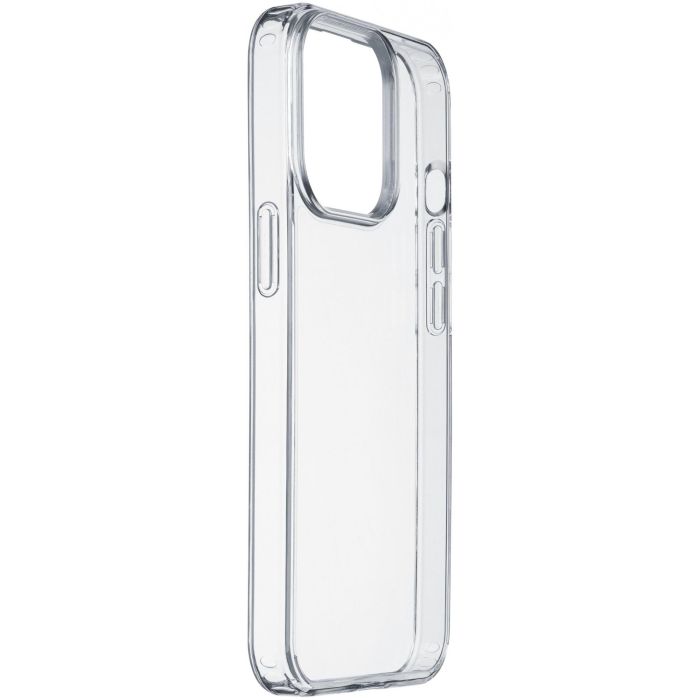 Cellularline Clear Strong Case para iPhone 15, Funda Rígida Transparente con Bordes de Goma, Compatible con MagSafe y Antigolpes
