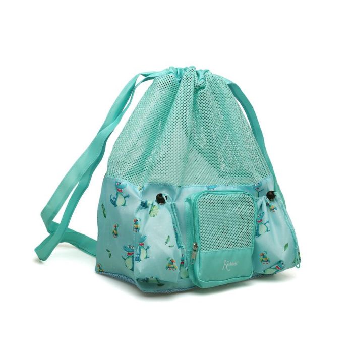 Kiokids Bolso Mochila de Playa Convertible Cocodrilos Sage, Poliéster Transpirable, 3 Bolsillos (Cremallera), 10L, +0 Meses 1 Kiokids Bolso Mochila de Playa Convertible Cocodrilos Sage, Poliéster Transpirable, 3 Bolsillos (Cremallera), 10L, +0 Meses 1