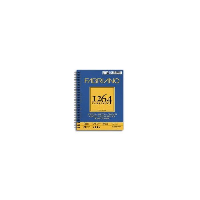 Cuaderno De Dibujo Fabriano Esbozo Con Espiral Grano Natural A5 90G 60H (Set de 5)