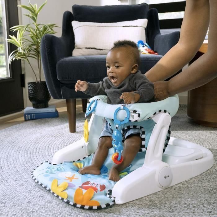 BABY EINSTEIN Sea of Support 2 en 1, asiento en el suelo, posición sentada, con tablet y juguetes extraíbles, a partir de 4 meses 1