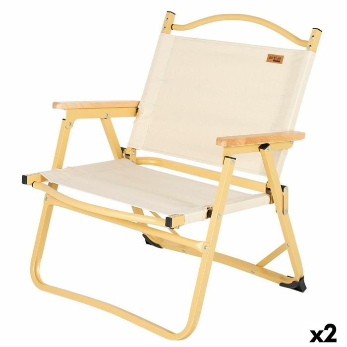 Silla de Camping Plegable Aktive Sabana 47 x 62 x 42 cm (2 Unidades) 0 Silla de Camping Plegable Aktive Sabana 47 x 62 x 42 cm (2 Unidades) 0