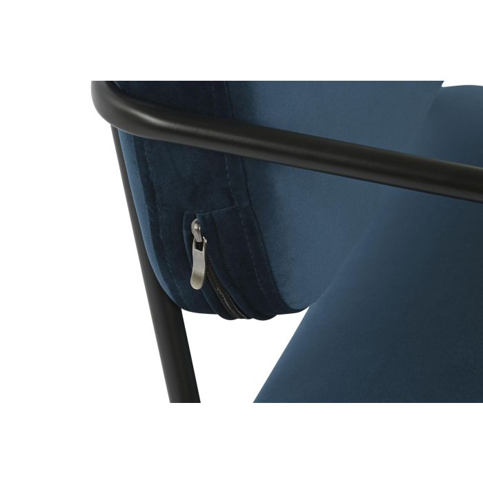 DKD Home Decor Butaca Azul Negro 72 x 71 x 55.5 cm 5