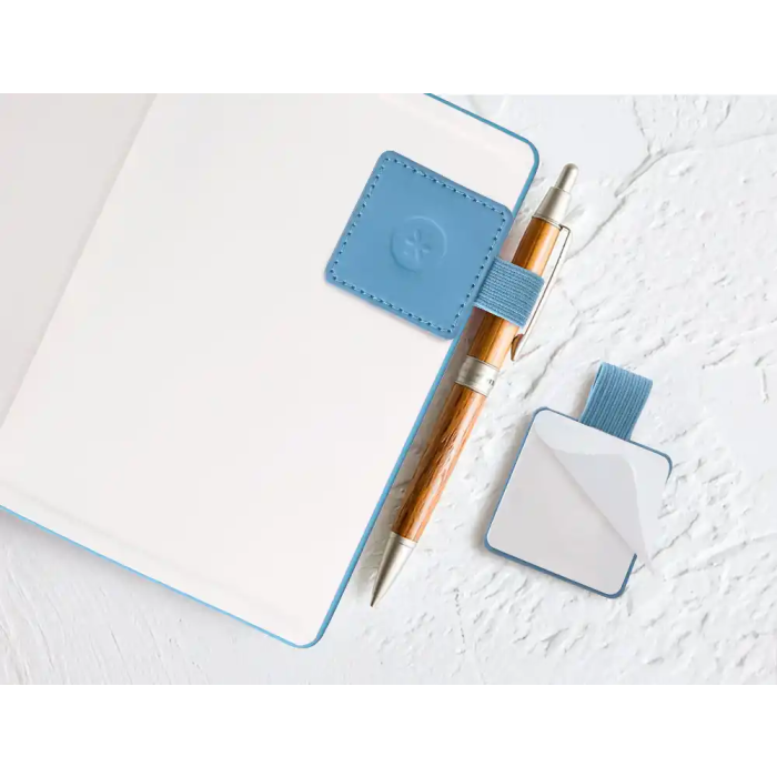 Antartik Portabolígrafo Autoadhesivo con Elástico para Cuaderno, Azul Claro, 40x40 mm 8 Antartik Portabolígrafo Autoadhesivo con Elástico para Cuaderno, Azul Claro, 40x40 mm 8