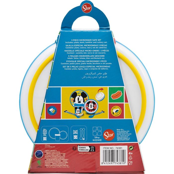 Mickey Set Premium Bicolor Antideslizante Vajilla Infantil 5 Piezas Plástico Alimentario Libre BPA CZ11306 5 Mickey Set Premium Bicolor Antideslizante Vajilla Infantil 5 Piezas Plástico Alimentario Libre BPA CZ11306 5