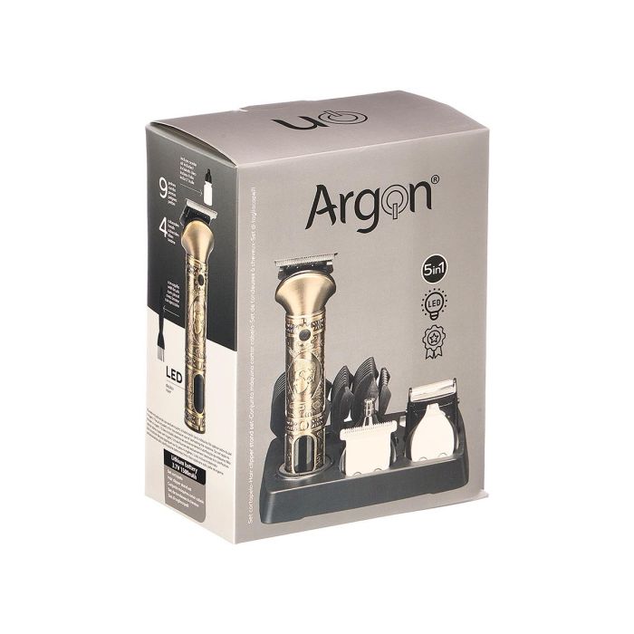 Set Cortapelo Metal 13 Acces Soporte 1500Mah Usb C Argon (Set de 6) 2