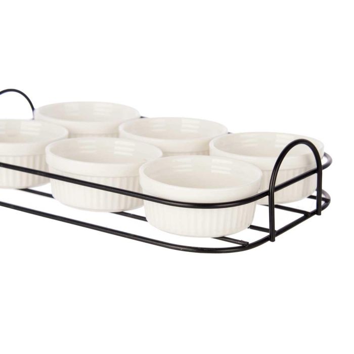 Set 6 Pzs Aperitivo Con Soporte Porcelana Vessia 23X16CM (12 Unidades) 3 Set 6 Pzs Aperitivo Con Soporte Porcelana Vessia 23X16CM (12 Unidades) 3